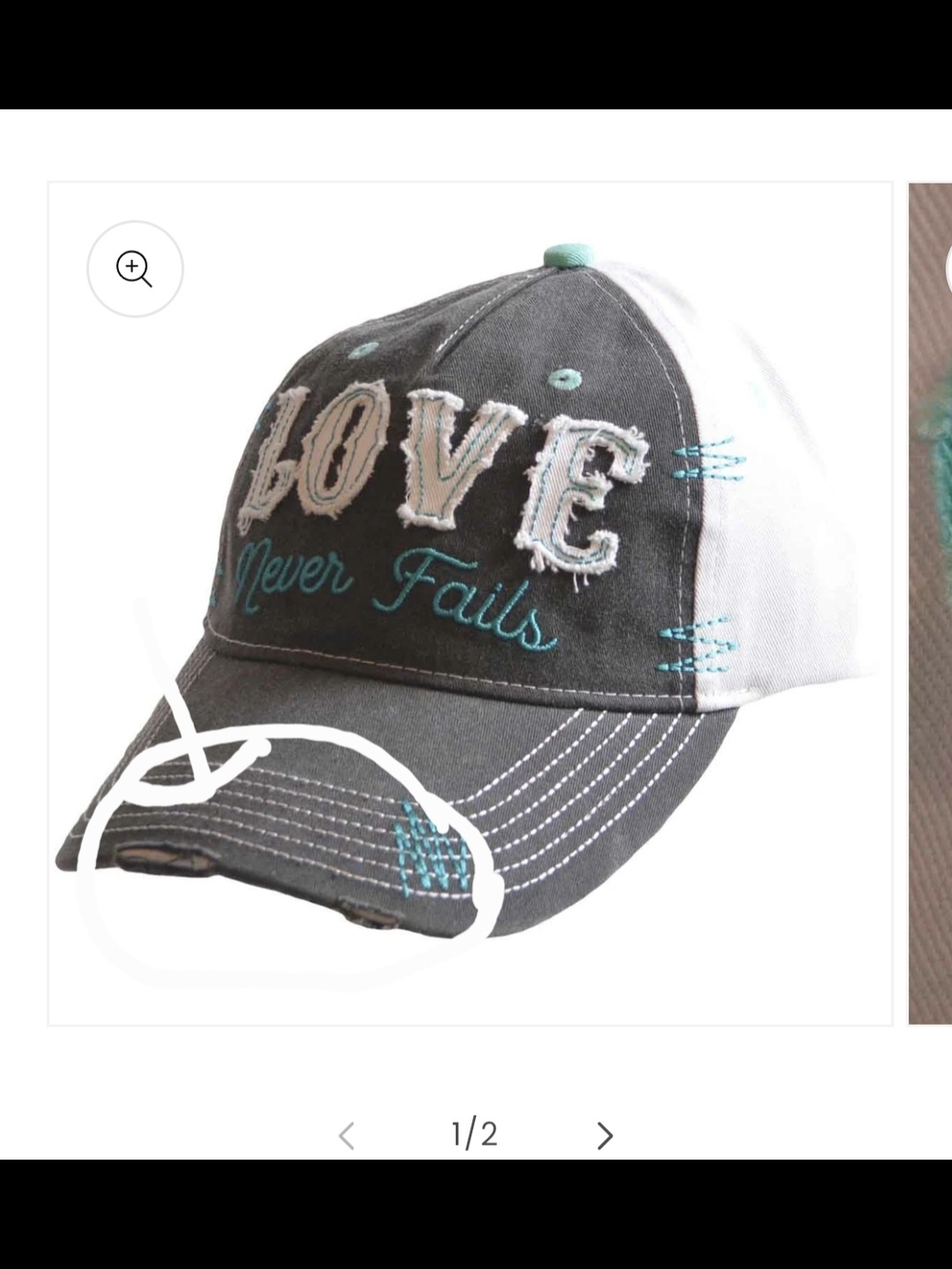 Embroidered 'LOVE Never Fails' And 'Jesus Take The Wheel' Ball Caps - Picture 13 of 16